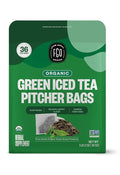 FGO Organic Green Iced Tea, 36 Eco-Conscious Pitcher Sized Tea Bags, Packaging May Vary (Pack of 1)