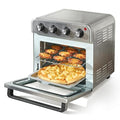 VEVOR 7-IN-1 Air Fryer Toaster Oven, 18L Convection Oven, 1800W Stainless Steel Toaster Ovens Countertop Combo with Grill, Pizza Pan, Gloves, 6 Slices Toast, 10-inch Pizza, Home Use