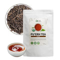 YUANSHENG Pu erh Tea Organic Loose Leaf, Chinese Yunnan Aged Fermented Black Tea, USDA Organic Ripe Puerh Tea, Rich Antioxidants, Deep Earthy Flavor, Digestive Health & Wellness Tea, 7.76 Oz