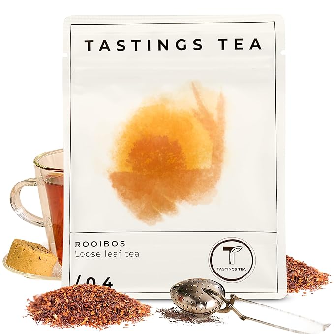 Tastings Tea Rooibos - 4oz Loose Leaf | South African Herbal Flavour| Caffeine Free
