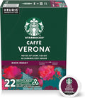 Starbucks K-Cup Coffee Pods, Dark Roast Hot or Iced Coffee, Caffè Verona, 22 Keurig Pods