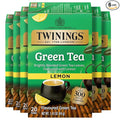 Twinings Green Tea with Lemon Individually Wrapped Bags, 20 Count (Pack of 6), Zesty Citrus Aroma & Flavour, Caffeinated, Enjoy Hot or Iced, 120 Teabags