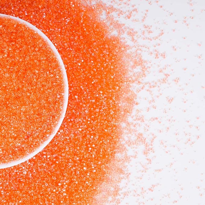 Kasvan Orange Sanding Sugar Sprinkles - Edible Sugar Crystals, Baking Cake Decorations, Ice Cream Toppings cupcake Decorating, Wedding Party Chirstmas Supplies, 85g/3.2oz (Orange)