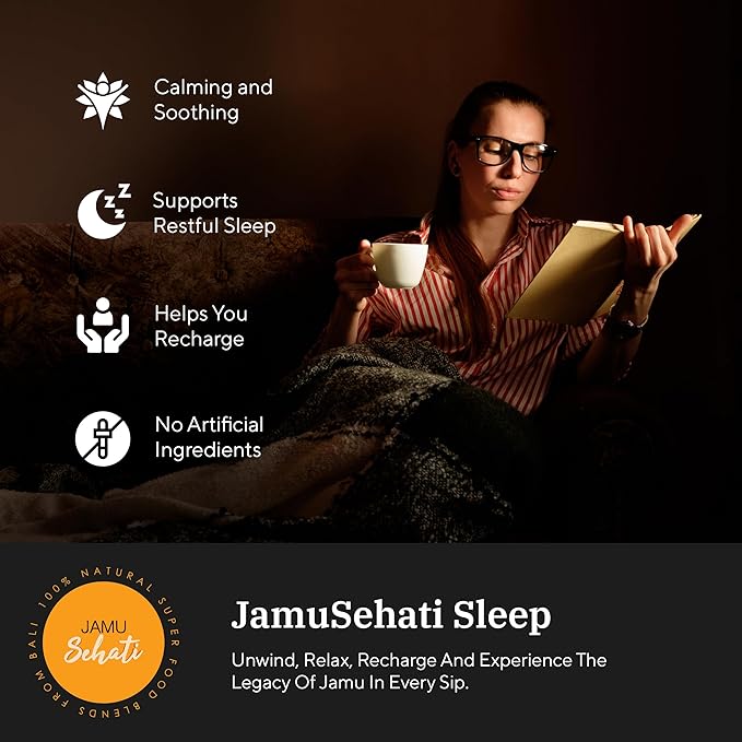 JAMUSEHATI Sleep, Natural Superfoods Blend from Bali, Containing Ginger, Nutmeg, Cinnamon and Star Anise, Cylinder (300g)