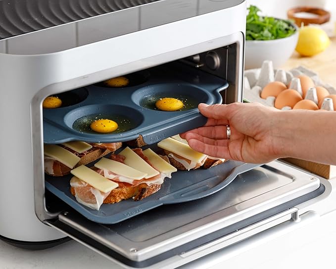 Brava Oven Bake & Breakfast Set: 10-in-1 Touchscreen Countertop Smart Oven, Air Fryer, 6-Slice Toaster, Slow Cooker, Reheater, Dehydrator, Rice Cooker, Healthy & User Friendly, Auto-Shut Off, Black