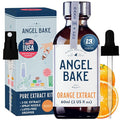 Pure Valencia Orange Extract 5X for Baking and Mixology - 100 Servings Culinary Aromatics, Kosher, Keto Friendly, Vegan, Gluten-Free Flavoring for Cooking, Desserts & Drinks (2 Oz Extract w/ Latex-Free Dropper)