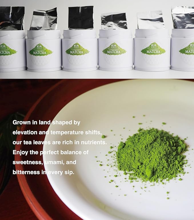SOKYO ceremonial matcha powder series Rich and full-bodied flavor powdered green tea Japanese matcha (3.52oz / 100g, Fuji Ceremonial Q)