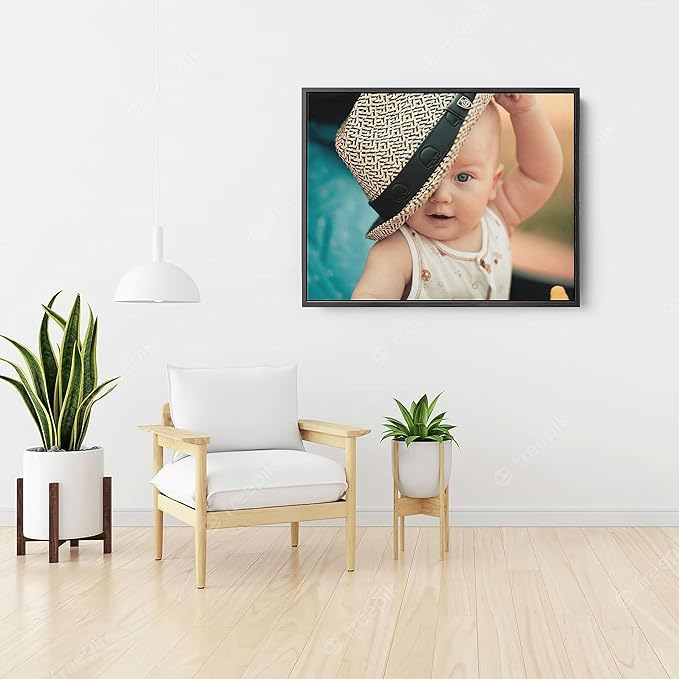 P&L ART. Personalized Custom Canvas Prints: Photo On Canvas Transform Your Photos into Stunning Framed Wall Art Digitally Printed Photo To Canvas Ideal for Home Decor Gifts Keepsakes Black 12X18