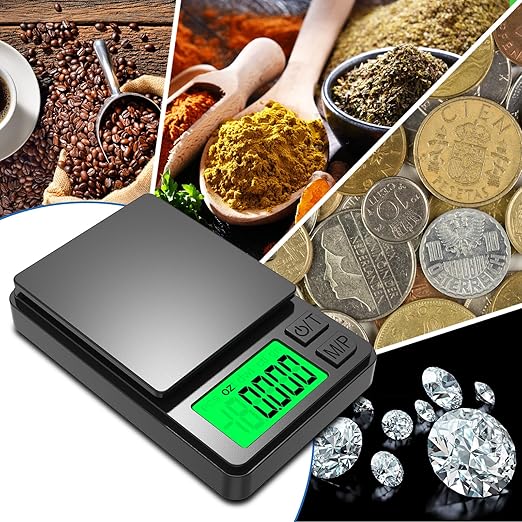 Mik-Nana Small Pocket Scale, 300g/ 0.01g Digital Gram Weight Scale, Precision Lab Scales Digital Weight Grams and Oz, Jewelry Scale with Protective Cover, Backlit LCD, Great for Food, Kitchen, Coffee
