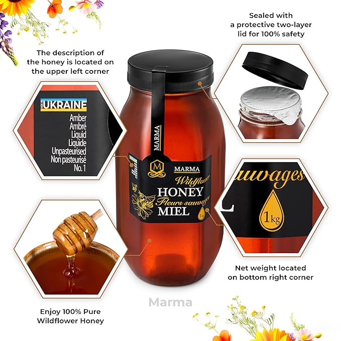 Honigma Honey Collection | Pure & Exquisite | Sustainably Sourced from Ukraine | Pack of 6