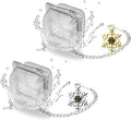 Snowflake Tea Infuser Set, 2 PCS Stainless Steel Tea Balls with Sparkling Rhinestone Gold & Silver Pendant, Reusable Loose Leaf Strainer for Winter & Christmas Gift