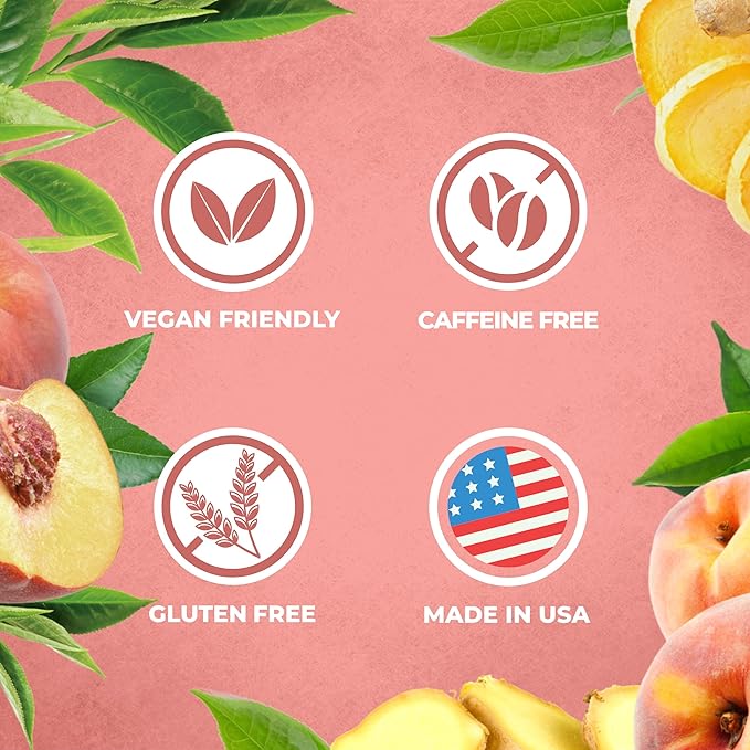 Total Tea SIimming Detox Tea Caffeine Free - 25 Day Detox - Weight l0ss for women with Chamomile, Hibiscus Tea & Ginger Root for Colon Cleanse – Natural Herbal Ginger & Peach Fruit Tea for Digestive Health