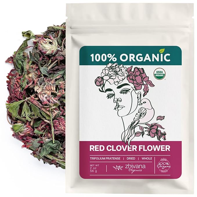 Super Value Pack 5 LB - Organic Red Clover Blossoms – Loose Dried Flowers – Edible Grade for Herbal Tea Blends
