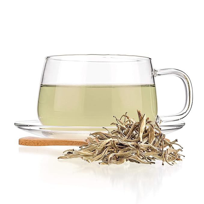 Tealyra - Luxury Jasmine Silver Needle White Losse Tea - Grown in Fujian China - Loose Leaf Tea - Caffeine Level Low - 220g (8-ounce)