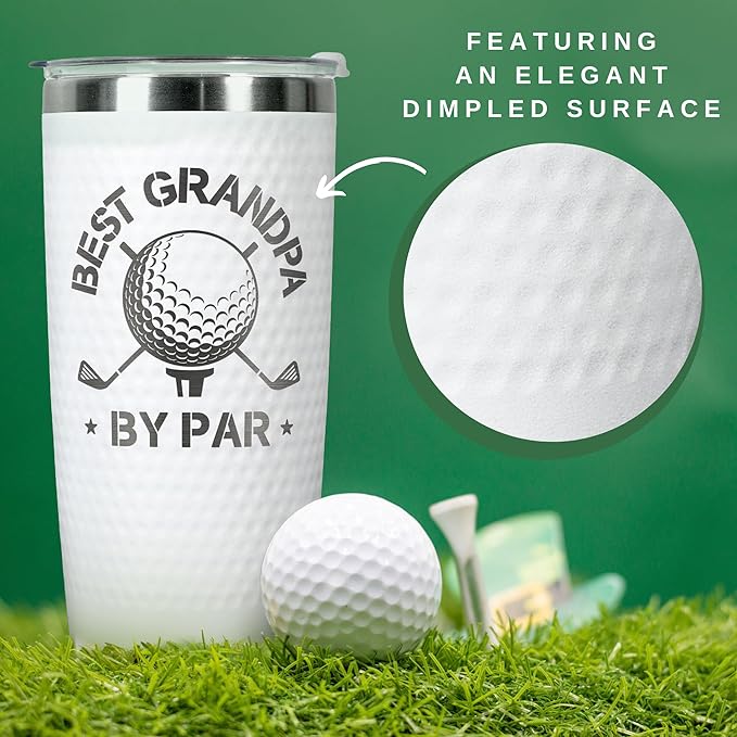 Grandpa Gifts - Christmas Gifts for Grandpa from Grandson, Granddaughter, Grandchildren, Grandkids - Grandfather Gift for Grandpas, Golf Ideas for Grandfather - Funny 20 Oz Golf Tumbler