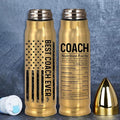 Best Coach Ever Stainless Steel Tumbler – 17oz Vacuum Insulated Tumbler with Coach Nutrition Facts – Christmas, Birthday & Appreciation Gifts for Coaches, Mentors, Trainers, Sports Teachers