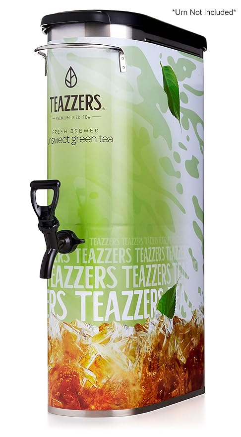 Teazzers Premium All-Natural Green Tea Bags – Great for Foodservice Commercial Ice Tea Brewers | Unsweetened USA-Made Bulk Green Tea for Restaurants, Cafés & Home Brewing (2 ounce, 48 Count)