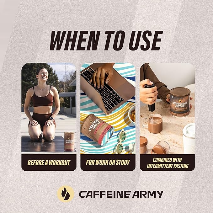 CAFFEINE ARMY Variety Pack | Comprehensive Functional Coffee with MCTs, CoQ10, Collagen and Adaptogens: Clean Energy + Supports Daily Attention, No Jitters or Crash |12 Stick (4.02 oz)
