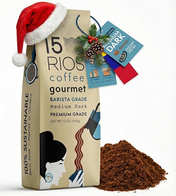 Colombian Ground Coffee Medium Dark Roast Low Acid Smooth Bold Rich Taste With Chocolate Sweet Notes Arabica Single Origin High Altitude Fresh Roasted Premium Espresso Gift Artisan Gourmet Flavor 12oz