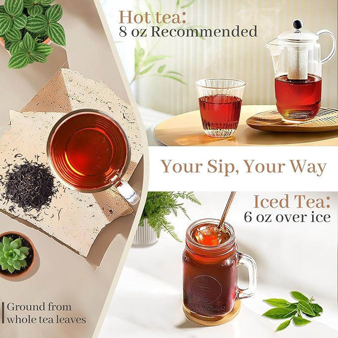 Johou English Breakfast Black Tea Specially Ground Taiwan Tea Full-Flavor Pods, Compatible with All K-Cup Brewers & Keurig 2.0, 24 pods