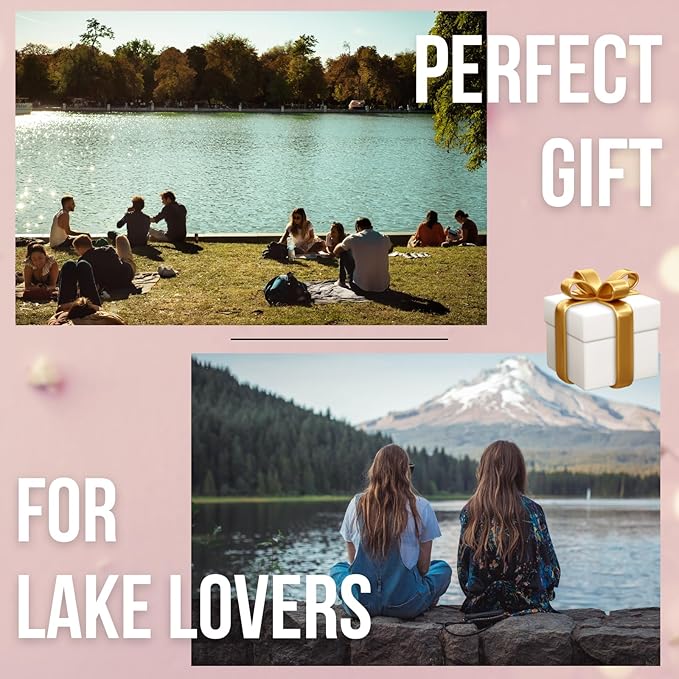 Onebttl Lake House Gifts for Women, 20oz Stainless Steel Insulated Tumbler, Housewarming Gifts for Lake Lovers - Rose Gold, Life is Better at the Lake 01