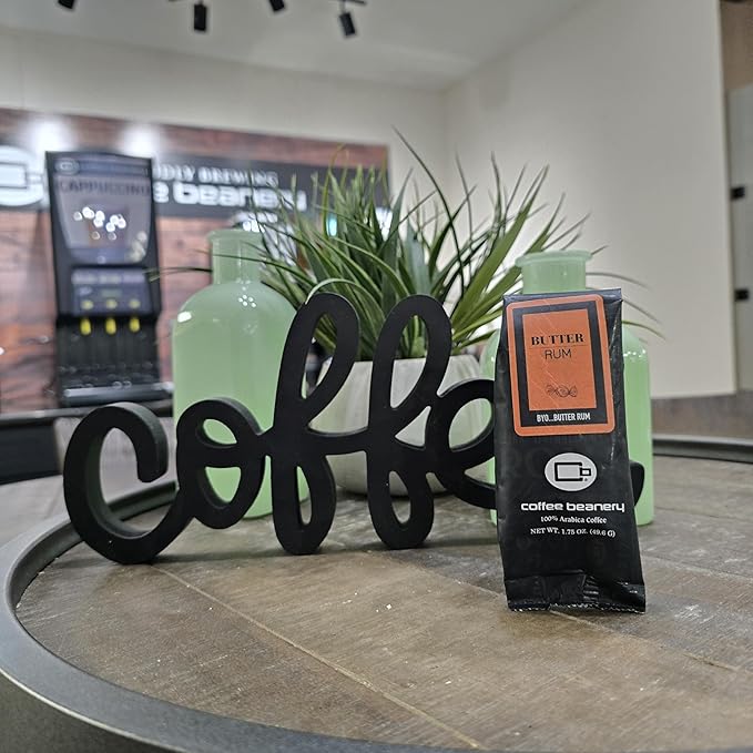 Coffee Beanery Butter Rum Cake Flavored Coffee, 1-1.75oz Try Me Size Coffee Sampler, Light-Medium Roast