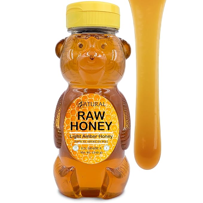 Zatural 100% Pure Natural Honey | Premium Unfiltered Sweetener & Food Ingredient | Ideal for Beverages, Baking & Culinary Use (12 Ounces)