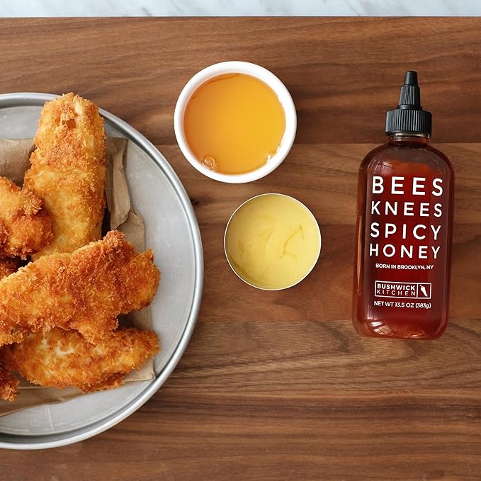Bees Knees Spicy Honey, 12.5 oz Wildflower Hot Honey Infused with Habanero Peppers, Gluten Free, Paleo Friendly - Foodie Gifts, Unique Gifts