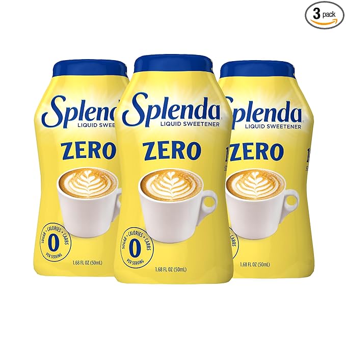 SPLENDA LIQUID Zero Calorie Sweetener drops, 1.68 Ounce Bottle (Pack of 3)