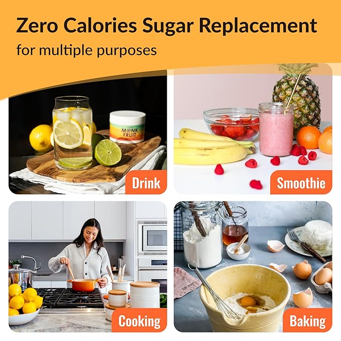 NAMANNA Pure Monk Fruit Sweetener - Zero Calorie, Zero Carb, Paleo Safe (25% Mogroside V, 20g, 400 Servings)