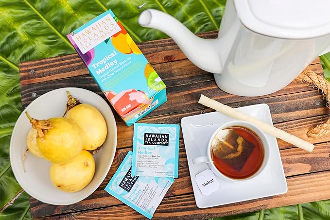 Hawaiian Islands Tropical Fruit Medley Black Tea, All Natural - 20 Teabags