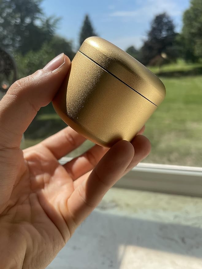 Brando Moon Champagne Gold Pocket Storage Case Container Smell Proof and Air Tight - Easy to Carry and Best Way to Preserve Coffee