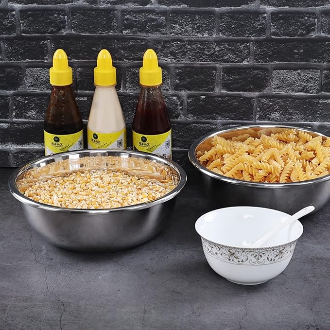 Stainless Steel Bowls Set of 4, Metal Mixing Bowls Set Prep Bowl