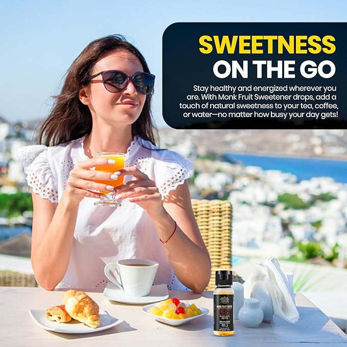 SubSugar Pure Concentrated Monkfruit Liquid Sweetener Drops no Erythritol Made with 100% Monk fruit juice (30ml)