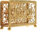 Metal Napkin Holder for Table with Heart-Shaped Hollow Design, Vintage Square Metal Napkin Stand for Dining Table and Coffee Shop, Guest Towel Holder for Home Kitchen