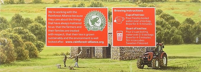 Yorkshire Tea, Red, Black Tea, String and Tagged Bags, 100 Count (Pack of 4), Refreshing, Satisfying, and Strong, Classic British Breakfast Blend, Caffeinated, Enjoy Hot or Iced, 400 Teabags Total