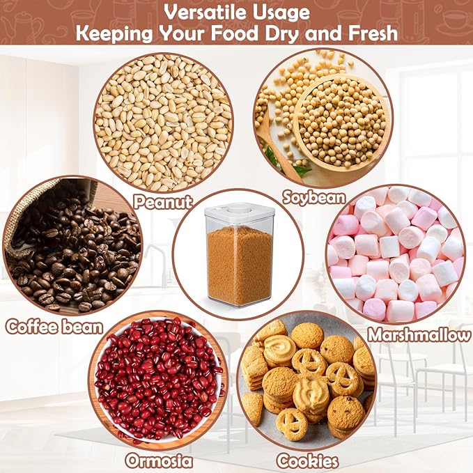 Mity rain Airtight Brown Sugar Container 2.7Qt/2600ml - Moisture-Proof Kitchen & Pantry Brown Sugar Keeper Container Airtight Saver Storage for Flour, Baking Supplies, Coffee with Locking Lid