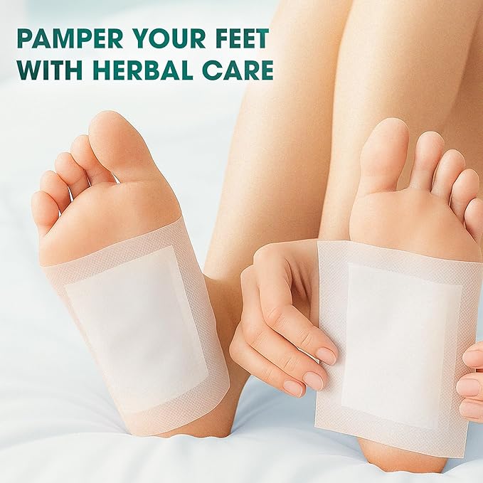 Lavitali, Bamboo Vinegar Foot Pads | 60 Pieces | Odor Control, Relaxation, Keep Warm for Soles| Breathable, Daily Natural Herbal Pads