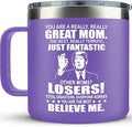 Gifts for Mom from Daughter, Son - Christmas Gifts for Mom, Wife, Women - Moms Birthday Gift Ideas, Cool Birthday gifts for Moms, Mothers - Best mom Mug, moms Coffee Mug 14 Oz Stainless Steel