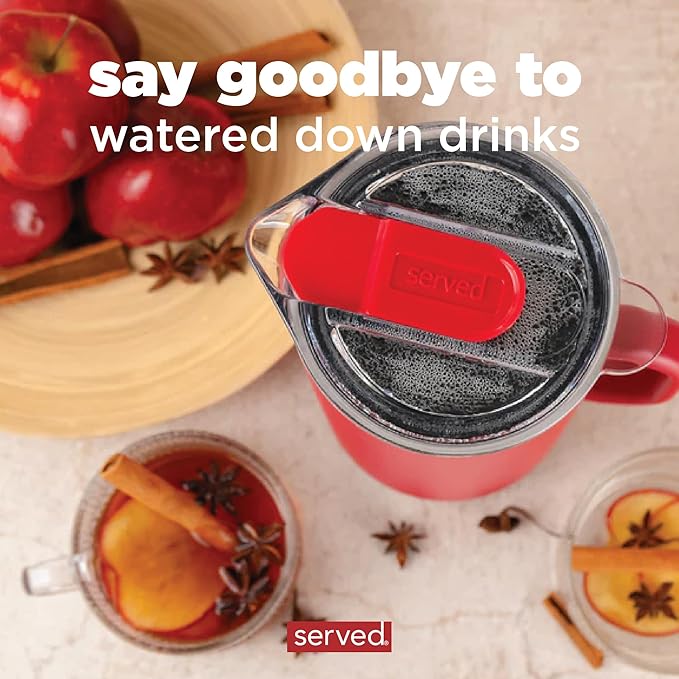 Served Premium Insulated Pitcher (2L/66oz) - Double Walled, Copper Lined Stainless Steel Pitcher with Lid - Vacuum Insulated Carafe for Hot Coffee, Tea, Iced Drinks, Water, Cocktails, and More