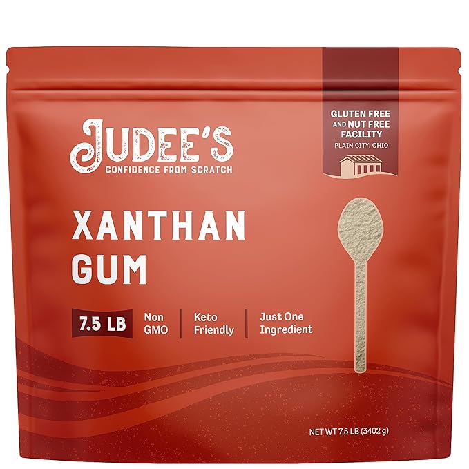 Judee's Gluten Free Xanthan Gum Powder - Bulk Xanthan Gum for Baking - Soup & Sauce Thickener - Gluten Free Baking - 120 Ounce, Pack of 1