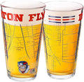 Greenline Goods – University of Dayton Flyers College Pint Beer Glasses (Set of 2), 16 oz – Full-Color Logo + Campus Map