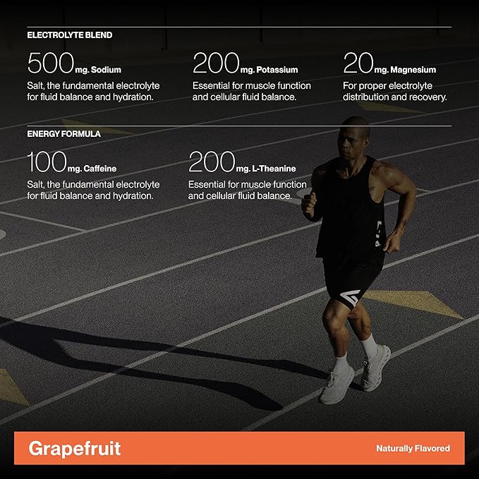 Cadence Sachets Race Energy Grapefruit - Carton (5g x 30) | Science-Backed Hydration | Zero Caffeine | Vegan, Keto & Paleo Friendly | Sodium, Potassium & Magnesium for Performance & Recovery