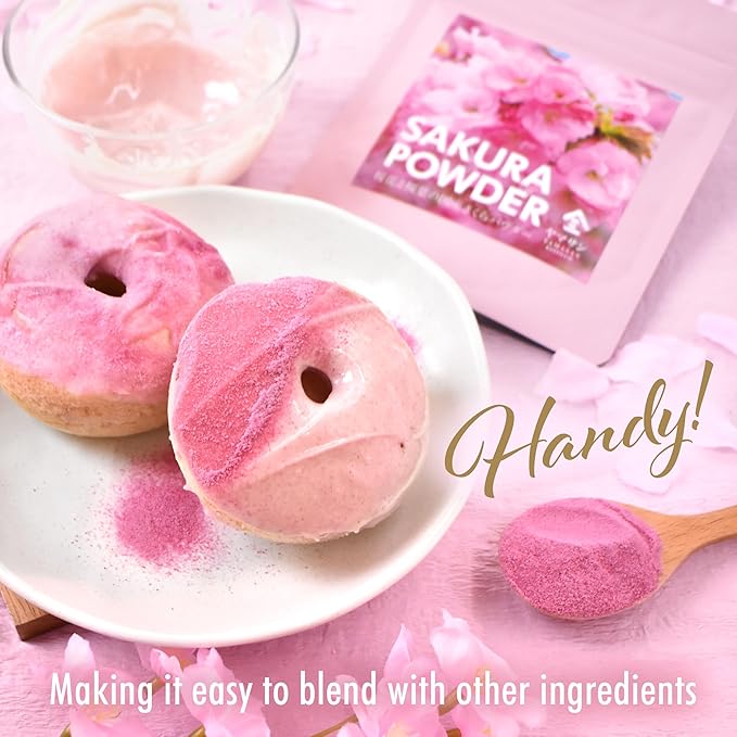 YAMASAN KYOTO UJI Sakura Cherry Blossom Powder, For Baking and Cooking, Easily Add a Cute Pink Color and Flavor, Allergen-Free, Non-GMO, Japanese Drinks, Spring Mix, Japanese Food, 1.4oz (40g)