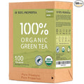 100% Propertea Organic Green Tea Bags, 100 Count, Individually Wrapped, Classic Taste, Caffeinated, Rich in Antioxidants