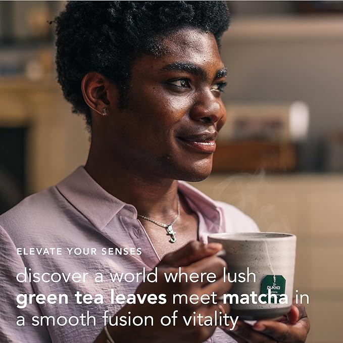 Pukka Supreme Matcha Green Organic Herbal Tea, Energizing Infusion Organic Tea Selection, with Matcha Powder, Ideal for Daily Vitality, Caffeine Free, 20 Total Bags (Pack of 2)