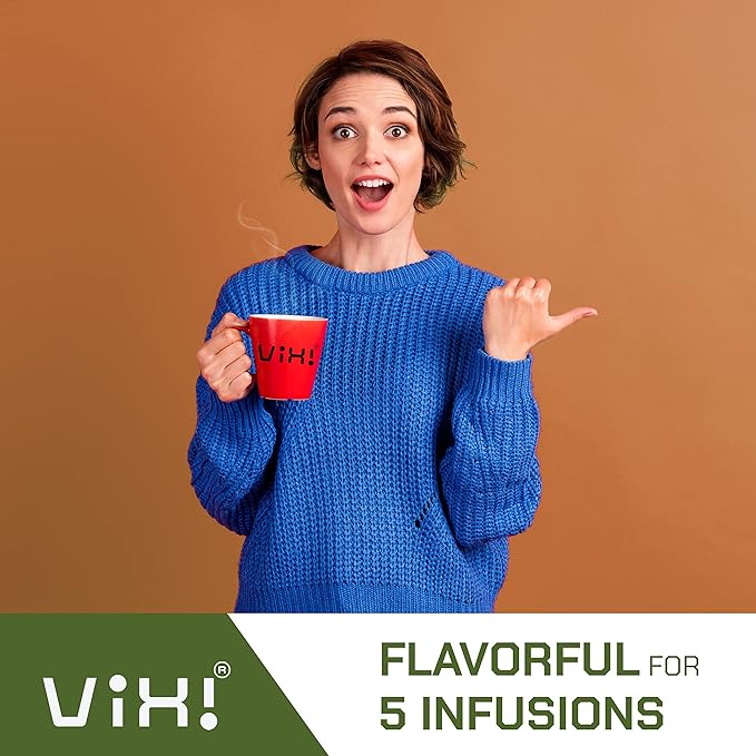 VIXI Jasmine Green Tea Loose Leaves, 16 Oz, Jazmine Flavored, Unsweetened, Caffeinated, 100% Natural from Ancient Leaf Tea Tree, Jasmin Scented Green Looseleaf for Hot and Cold Brew