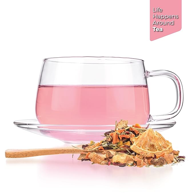 Tealyra - Orange Lemonade - Hibiscus - Eucalyptus - Lemongrass - Herbal Fruity Loose Leaf Tea Blend - VitaminsRich - Boost Immune System- 100% Natural – Hot and Iced - Caffeine-Free - 110g (4-ounce)
