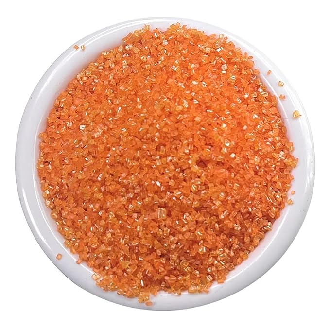 Ultimate Baker - Sanding Sugar, Orange - Vibrant, Naturally Colored Baking & Decorating Sugar, Perfect for Sprinkling on Cakes, Desserts & Confections, Medium Crystal - 8oz