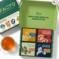 Tea Facto Herbal Tea Sampler Set Clean Circuit Collection with Chrysanthemum, Mullein, Dandelion Root & Glow Snow Pear - Fancy Tea Sampler Gift Set Box - Natural Fiber, Zero Added Sugar - 38 Count